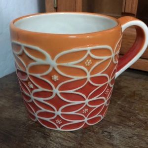 Starbucks 2009 Orange Handpainted Mug
